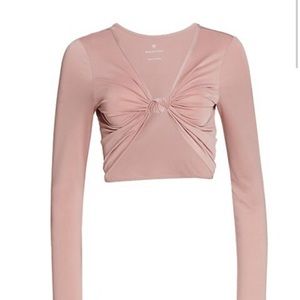 Heroine Sport Grey Knot Front Top